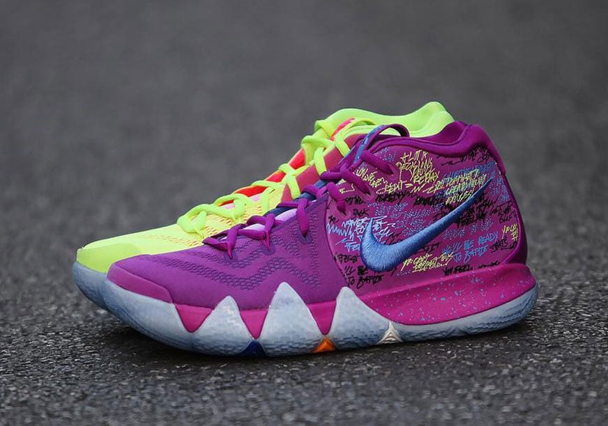 kyrie 4 green and purple