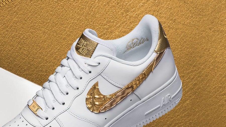 Nike Air Force 1 Low CR7 Cristiano Ronaldo Gold Patchwork AQ0666-100