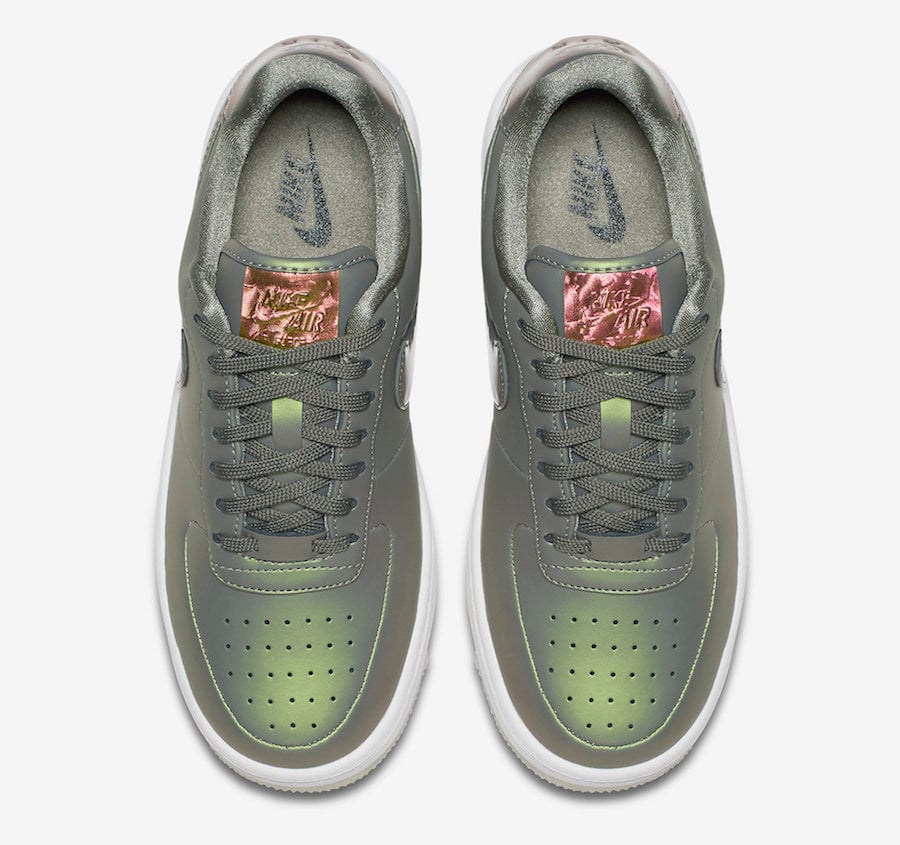 Nike Air Force 1 Upstep Shine Dark Stucco White AA3964-001