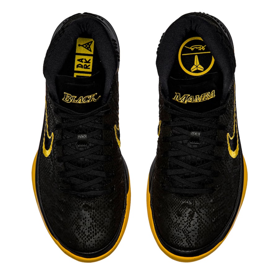 black mamba shoes black and gold