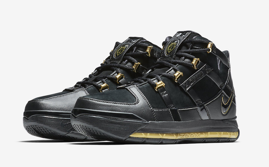 Nike LeBron 3 Black Metallic Gold AO2434-001 Release Date