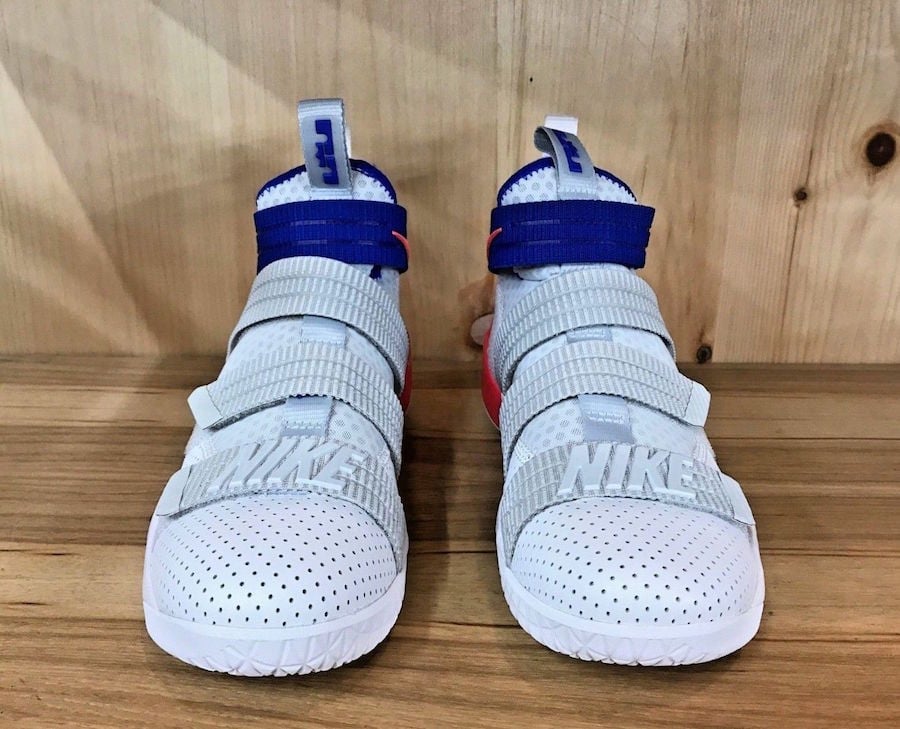 lebron soldier 11 white and blue