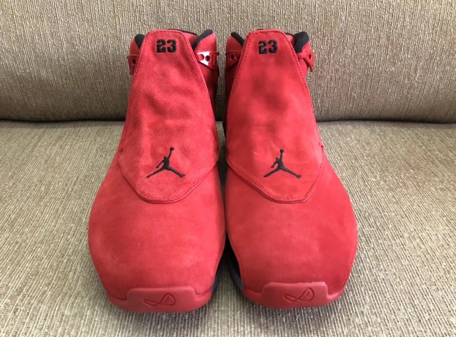 Air Jordan 18 Toro Ragging Bull Red Suede AA24R94-601 Release Date