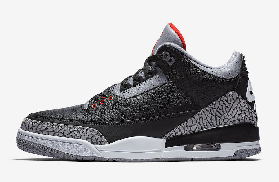 Air Jordan 3 Black Cement 2018 Retro 854262-001 Release Info