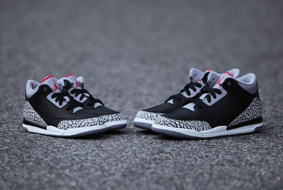 Air Jordan 3 Black Cement Family Sizing