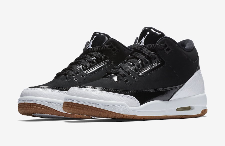 Air Jordan 3 GS in Black and White with Gum Soles Official Images