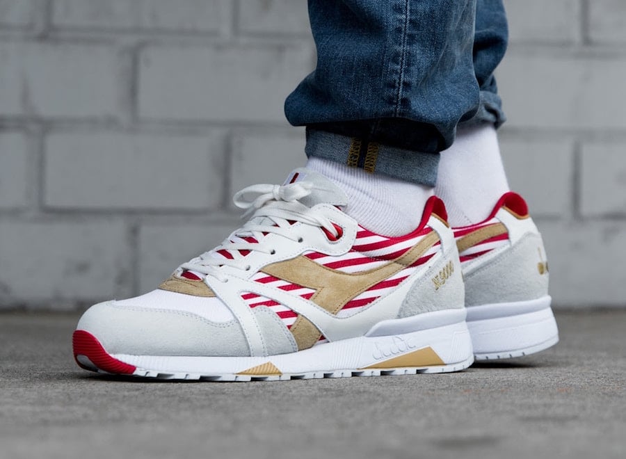 Diadora N9000 Rococo Red Bianco