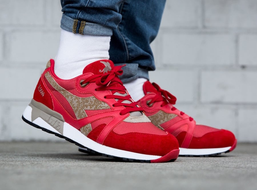 Diadora N9000 in ‘Rococo Red’ and ‘Bianco’
