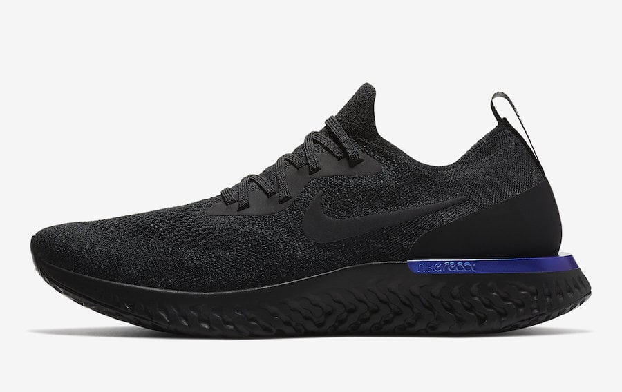 Nike Epic React Flyknit Black Racer Blue AQ0067-004