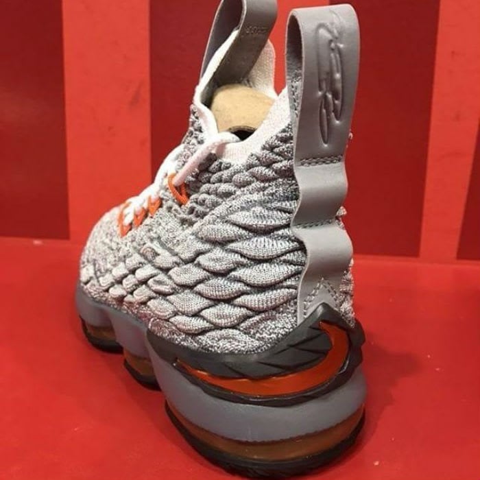 Nike LeBron 15 Wolf Grey Safety Orange