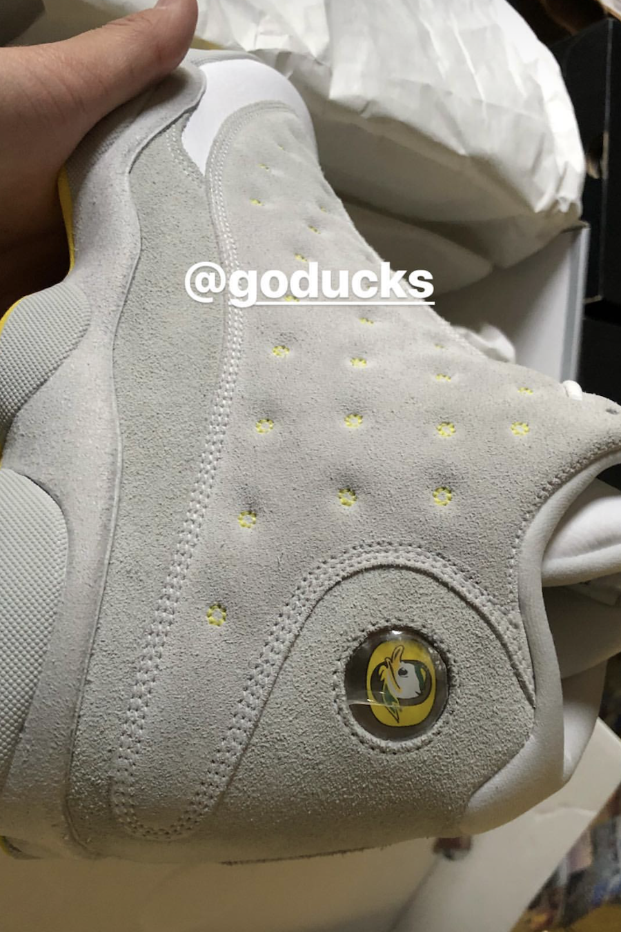 Oregon Ducks Air Jordan 13 Suede | SneakerFiles