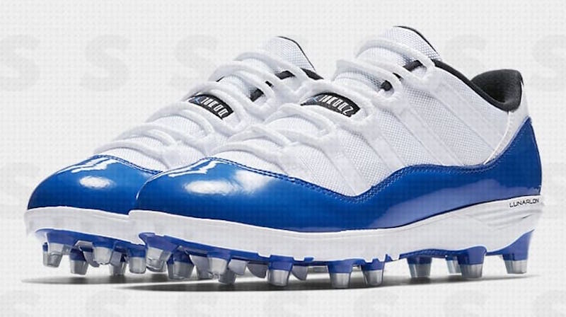 Air Jordan 11 Low Cleats Blue White