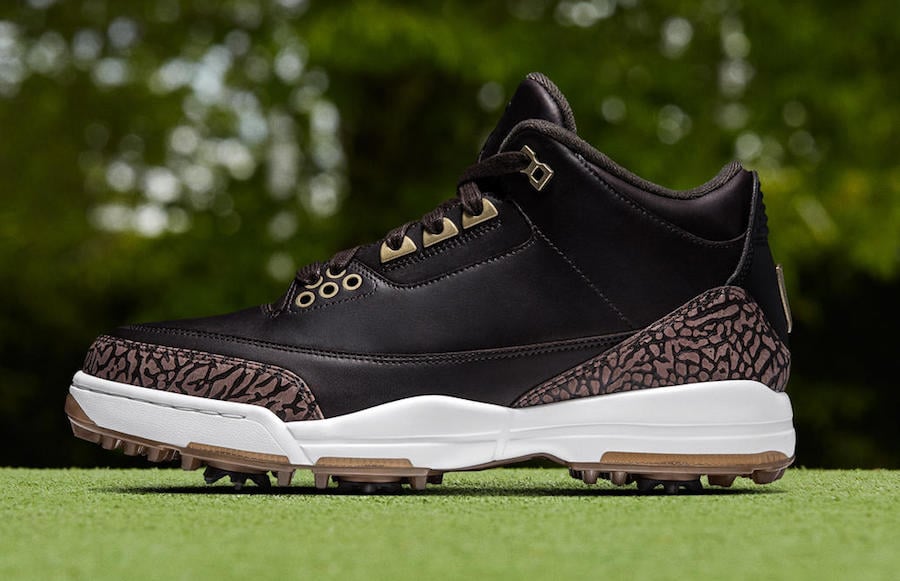 Air Jordan 3 Bronze Golf Shoes