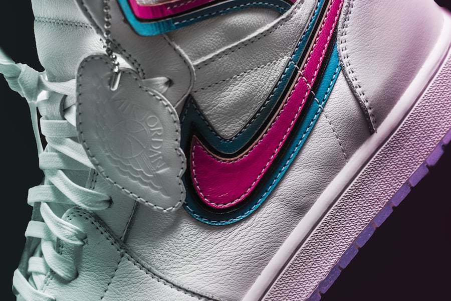 Miami Heat The Shoe Surgeon Air Jordan 1 Miami Vice Custom