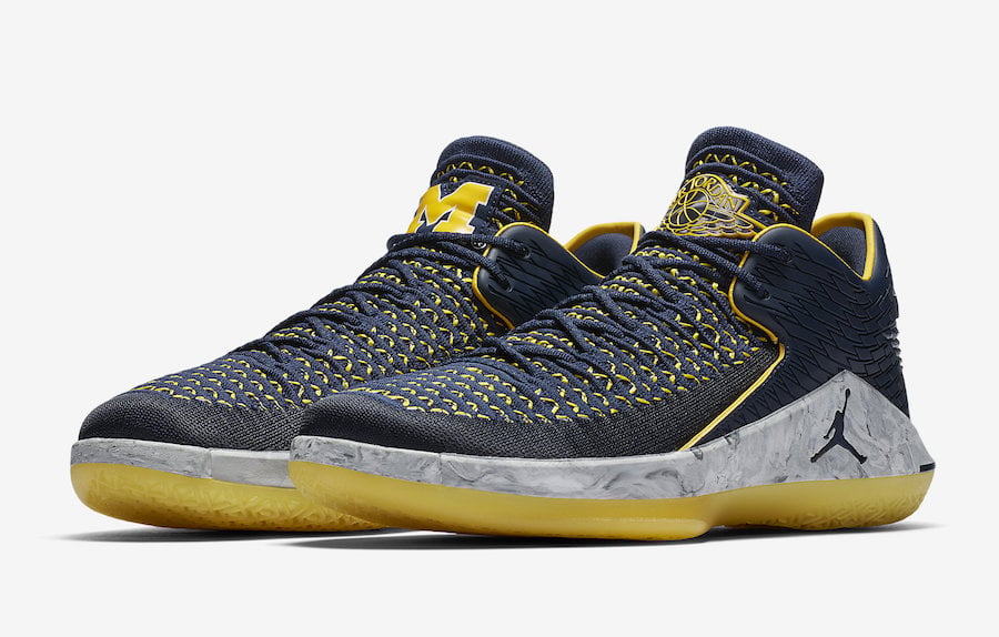 michigan jordan basketball shoes