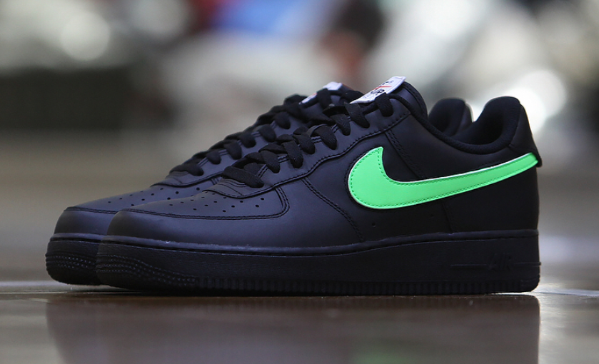 nike air force one green swoosh