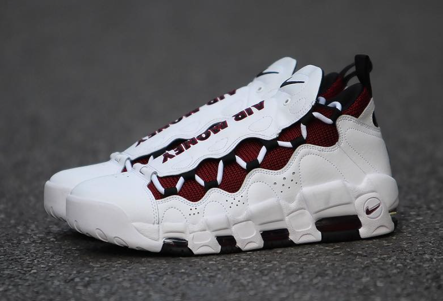 Nike Air More Money in White and Burgundy