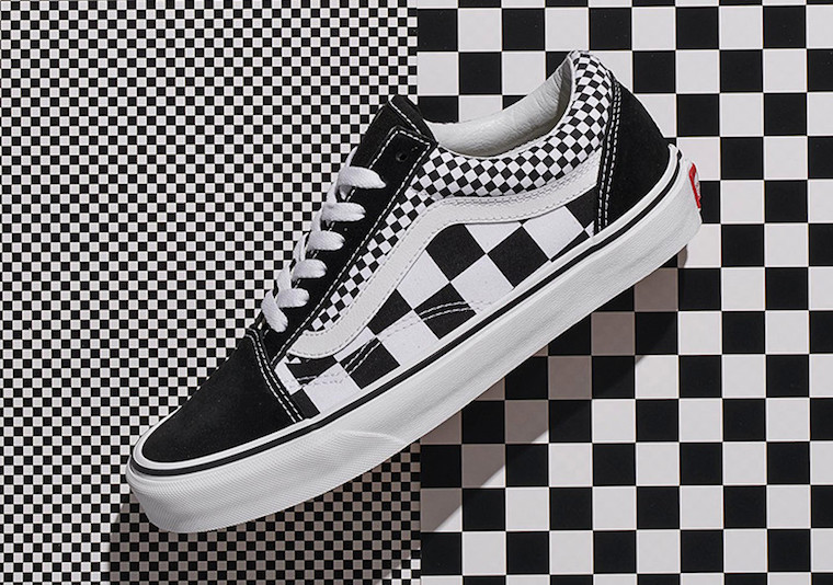 vans black and white checkered mix