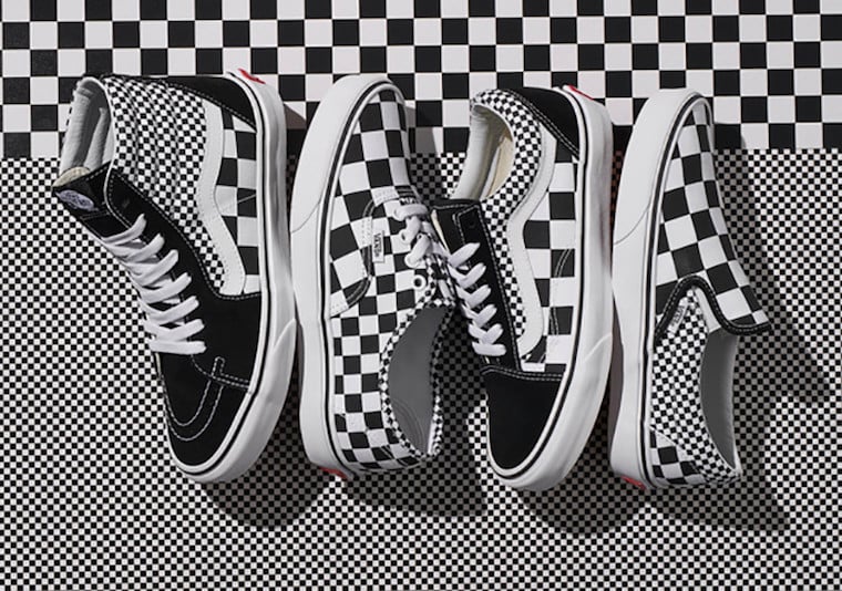 mix checkerboard vans