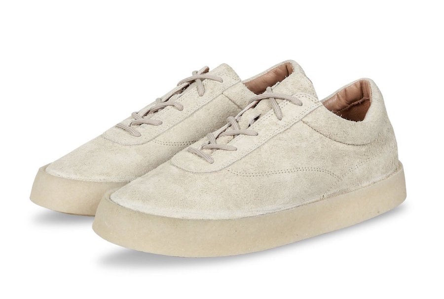 Yeezy Chalk Thick Snaggy Suede Crepe Sneaker