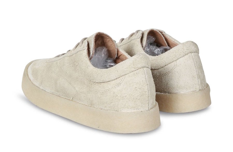 Yeezy Chalk Thick Snaggy Suede Crepe Sneaker