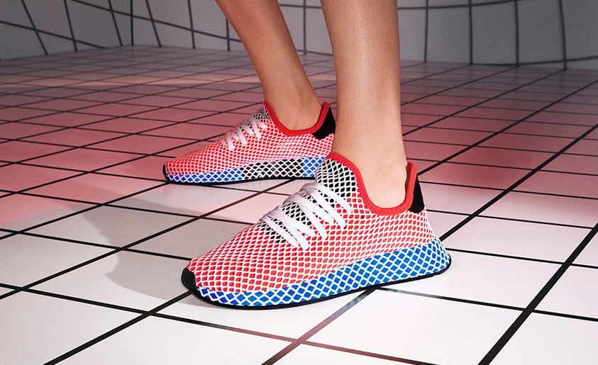 adidas deerupt solar red bluebird