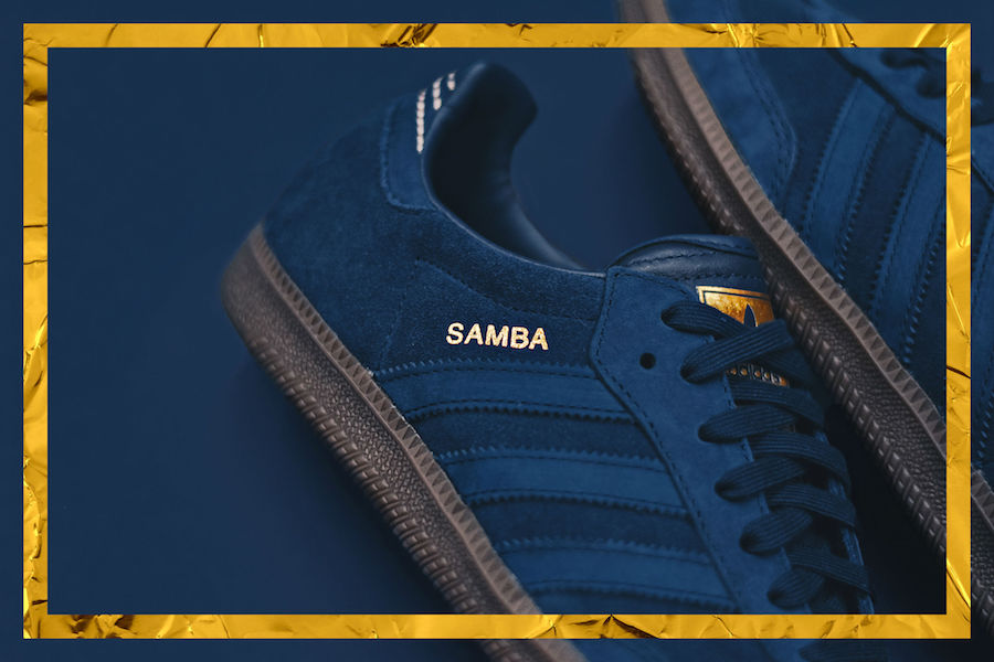 adidas Originals Navy Gold Pack Samba Campus