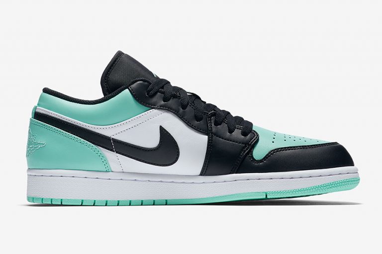 Air Jordan 1 Retro Low Emerald Rise 553560-113 White/Emerald Rise-Black Sneakers