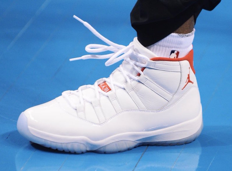 Air Jordan 11 White Red Houston Rockets