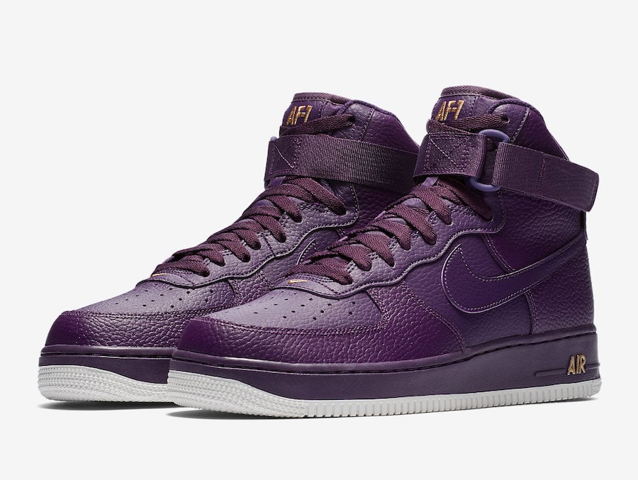 Nike Air Force 1 High with Purple Tumbled Leather