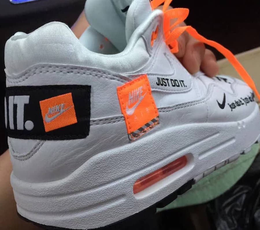 orange and white air maxes