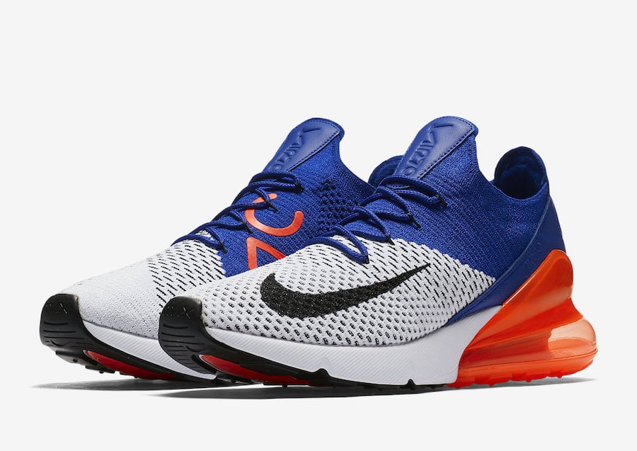 Nike Air Max 270 Flyknit in Racer Blue and Total Crimson Release Date