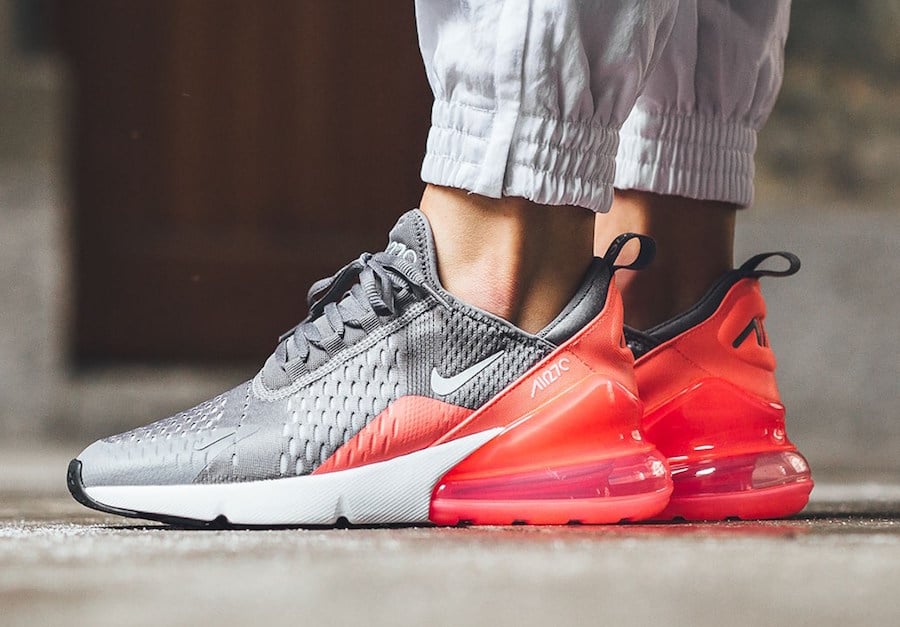 Nike Air Max 270 in Gunsmoke and Atomic Pink