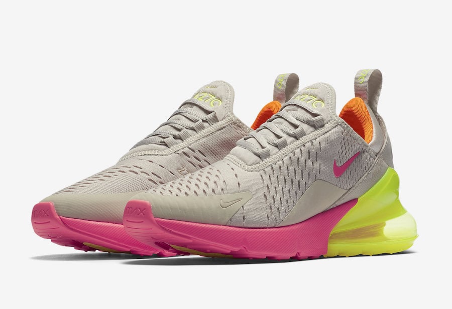 nike air max orange and pink