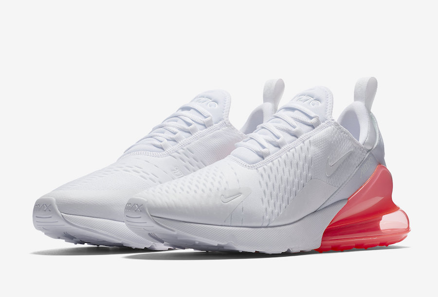 nike air max 270 white and hot pink