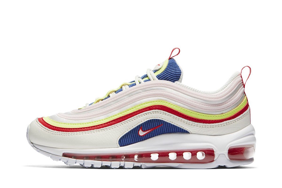 Nike Air Max 97 SE Corduroy White Blue Red Yellow