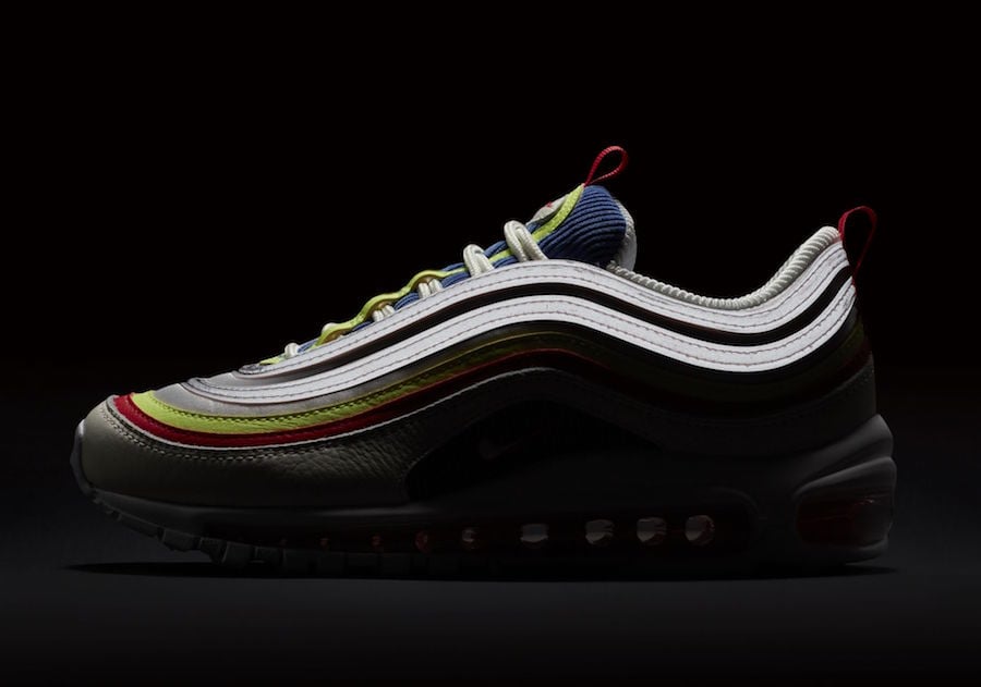 air max 97 white blue red yellow