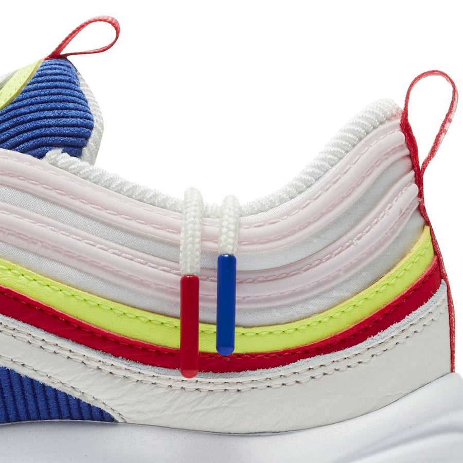 Nike Air Max 97 SE Corduroy White Blue Red Yellow