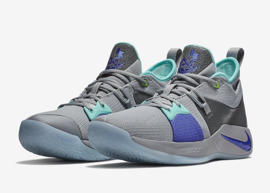 Nike PG 2 Pure Platinum Neo Turquoise Wolf Grey Aurora Green AJ2039-002