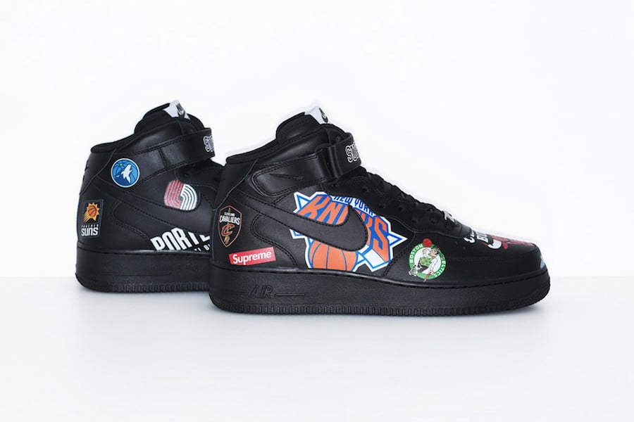 Supreme NBA Nike Air Force 1 Mid Black