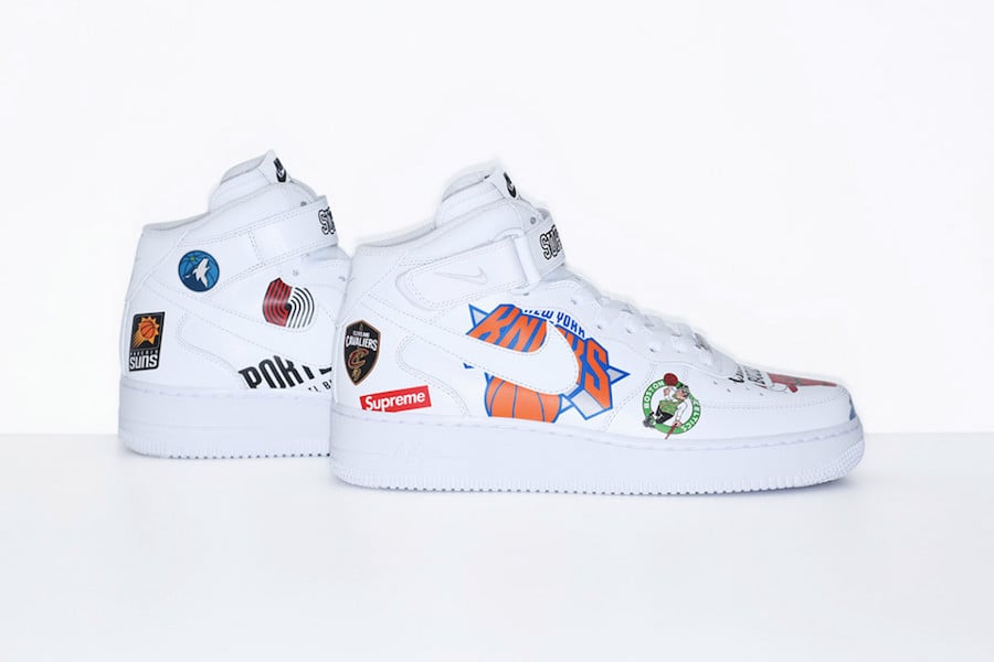 Supreme NBA Nike Air Force 1 Mid White