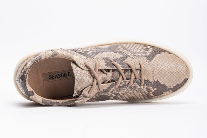 Yeezy Season 6 Python Snakeskin Crepe Sneaker