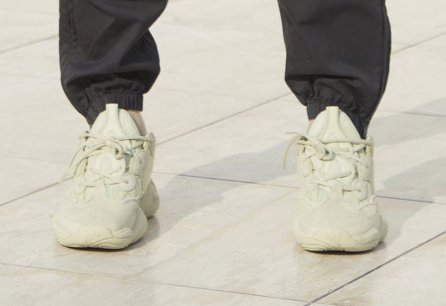 yeezy 500 moon yellow on feet