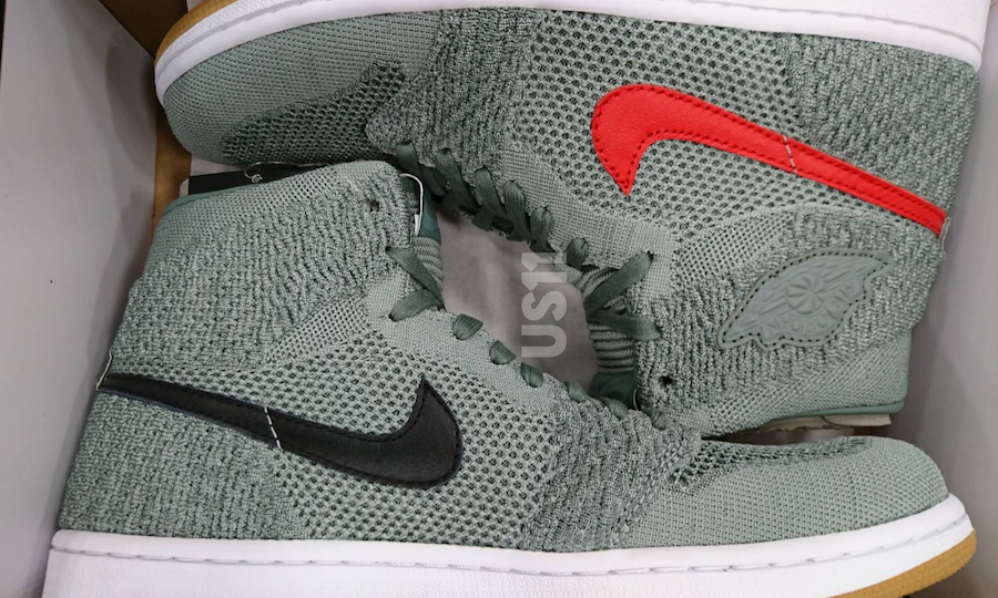 Air Jordan 1 Flyknit Clay Green 919704-333