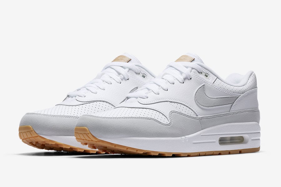 Nike Air Max 1 ‘White Perf’ with Gum Yellow Outsole