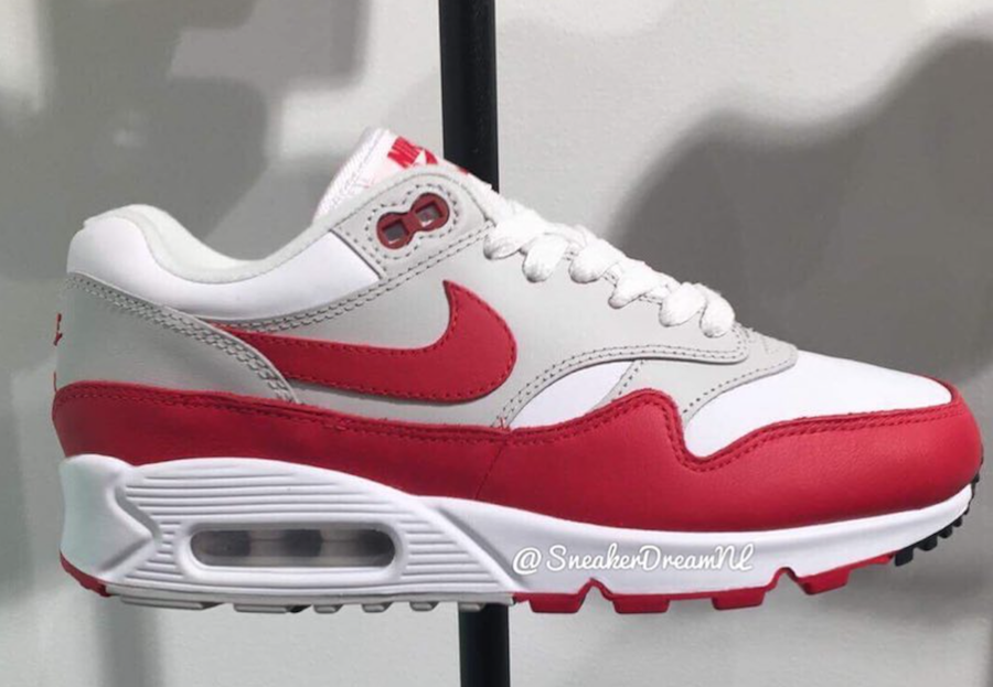 Nike Air Max 90/1 Hybrid in White and Red