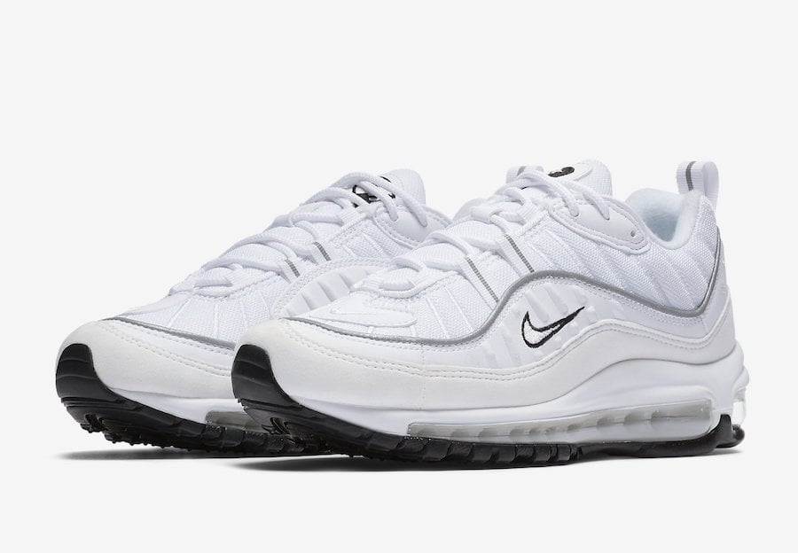 air max 98 white reflect silver