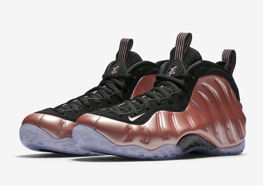 black and rose gold foamposites