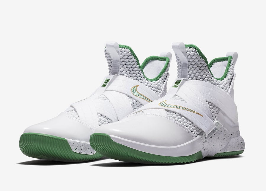 lebron 12 white and green