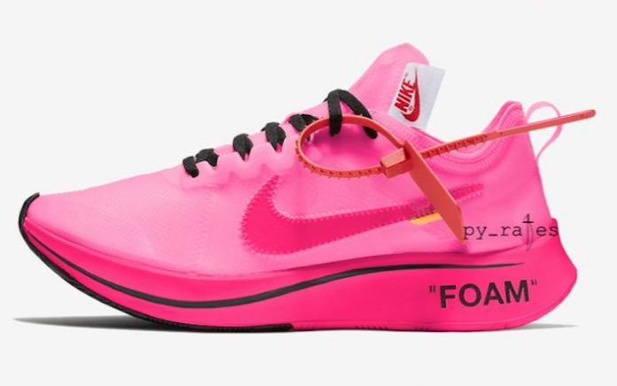 pink nike off white zoom fly